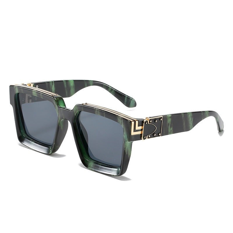 Hayes square retro sunglasses - Green