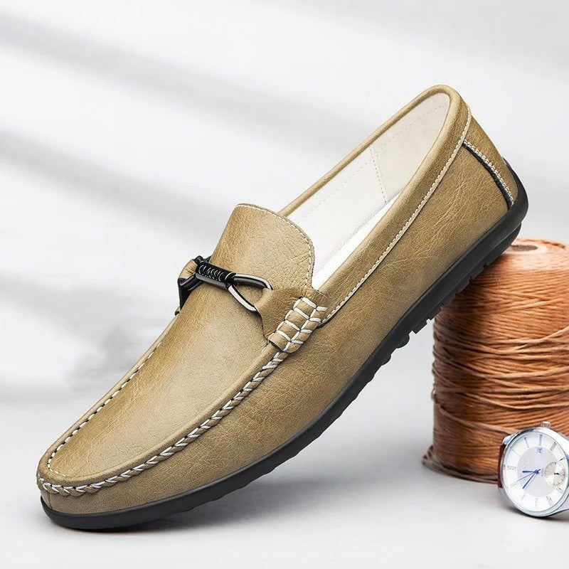 Henry leather loafers - Beige