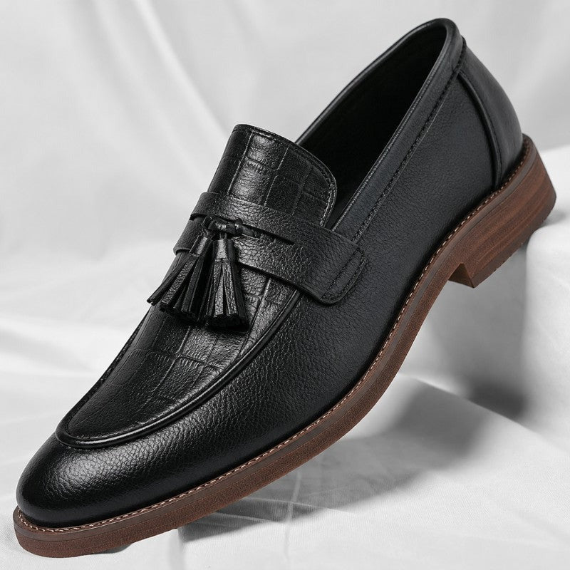 Henry leather tassel loafer - Black