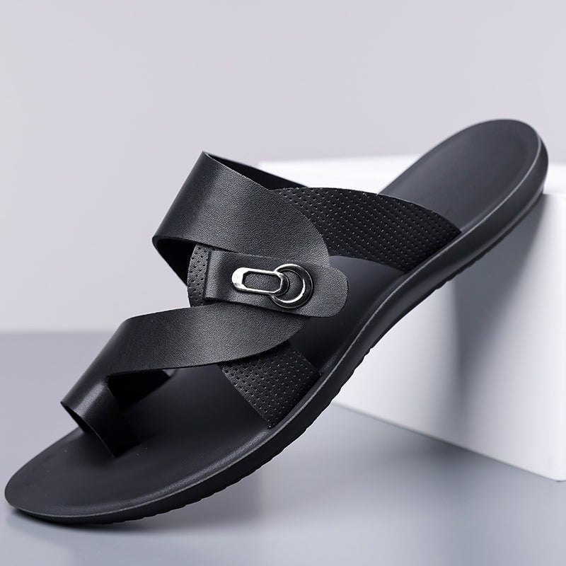 Henry strappy leather sandals - Black