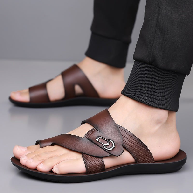 Henry strappy leather sandals - Brown detail