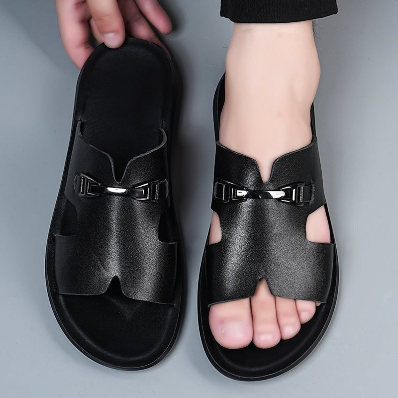 Hudson sandals - Black top-down view