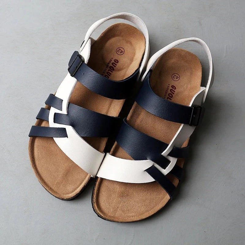 Hunter leather sandals - Navy