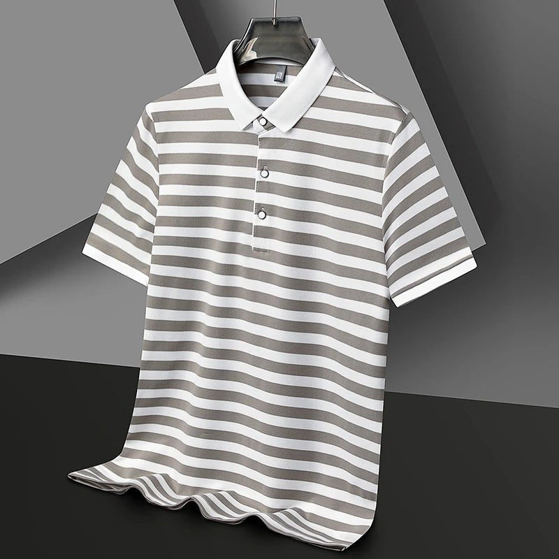 Ian striped polo - Beige