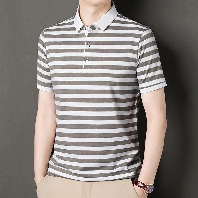 Ian striped polo - detail