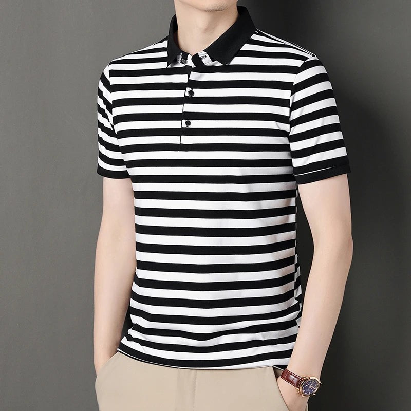 Ian striped polo - detail