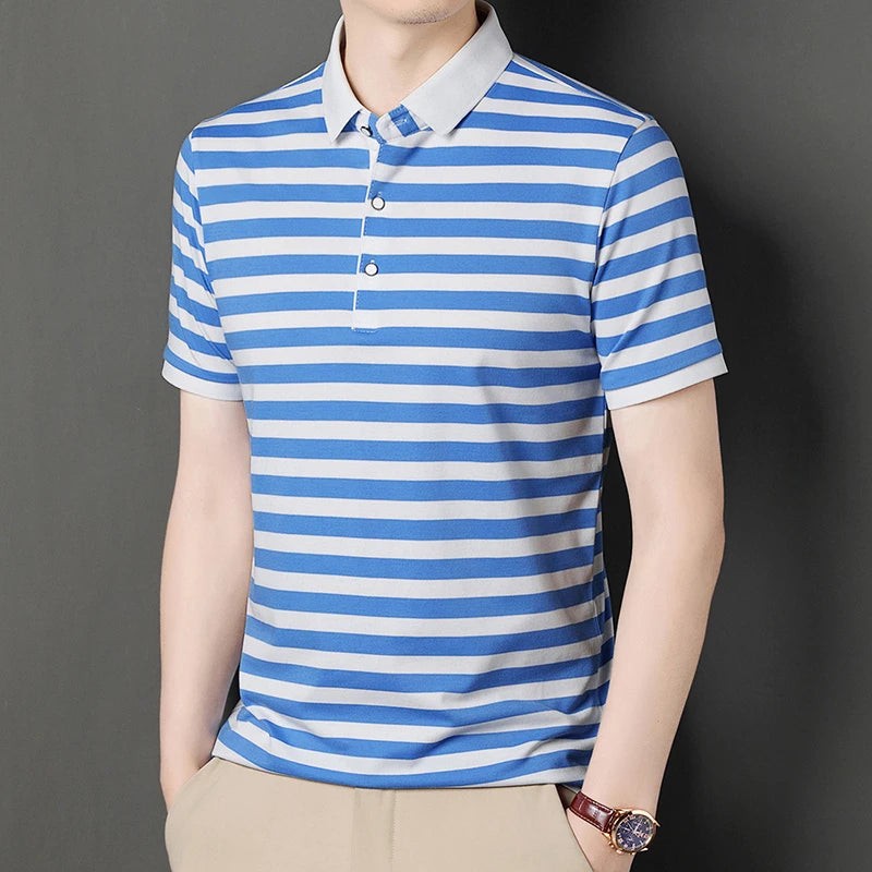 Ian striped polo - detail