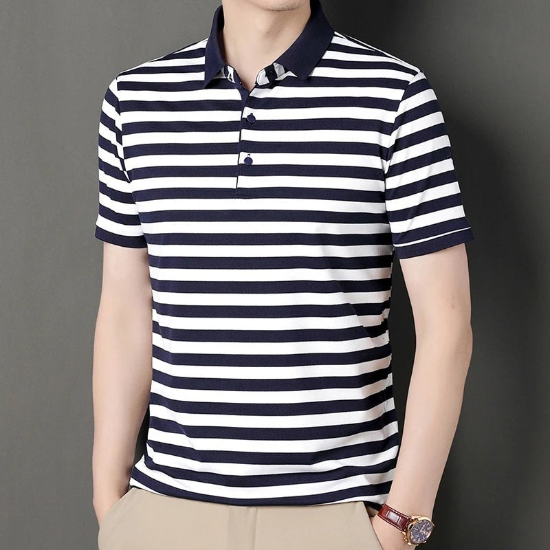 Ian striped polo - detail