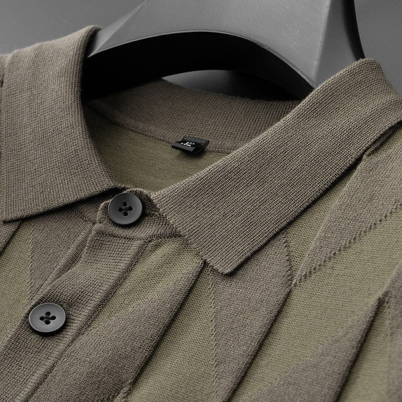 Ian knit polo shirt - Green