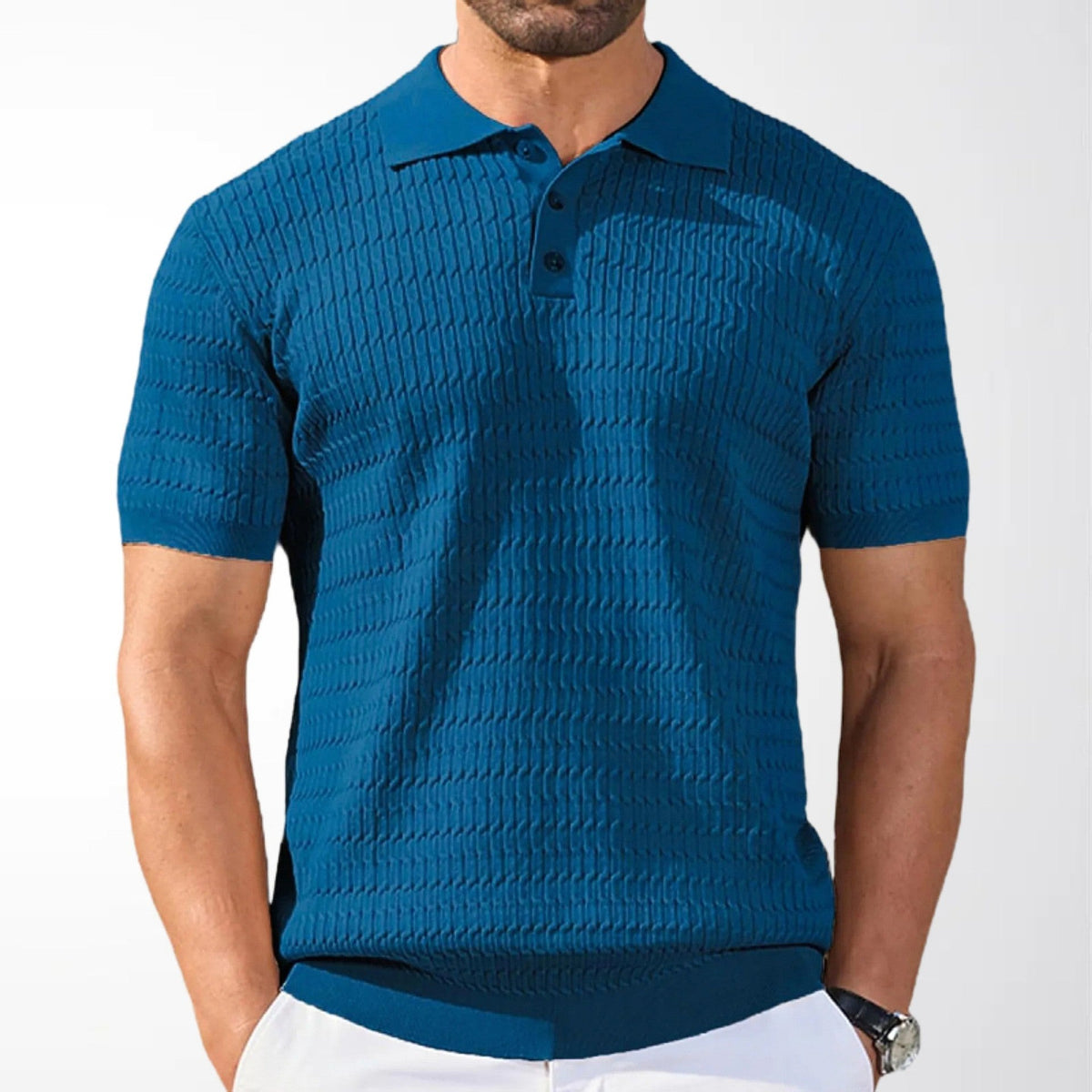 Ian knit polo - detail