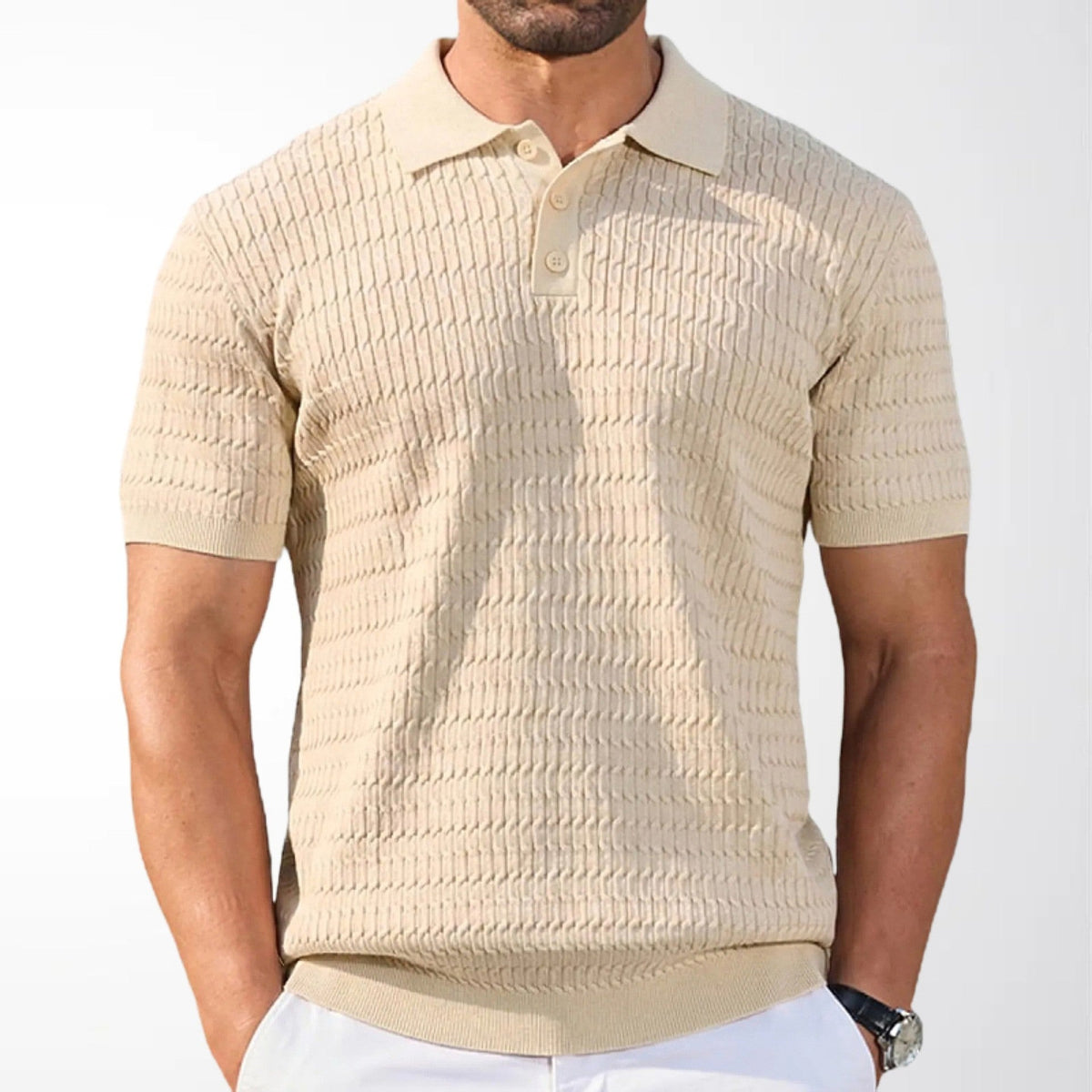 Ian knit polo - detail