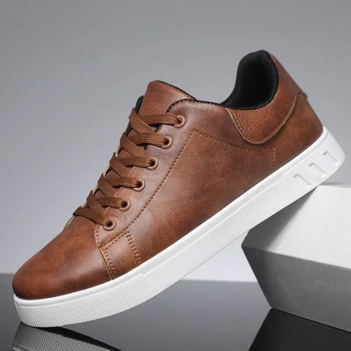 Jack leather low top casual sneakers - Brown