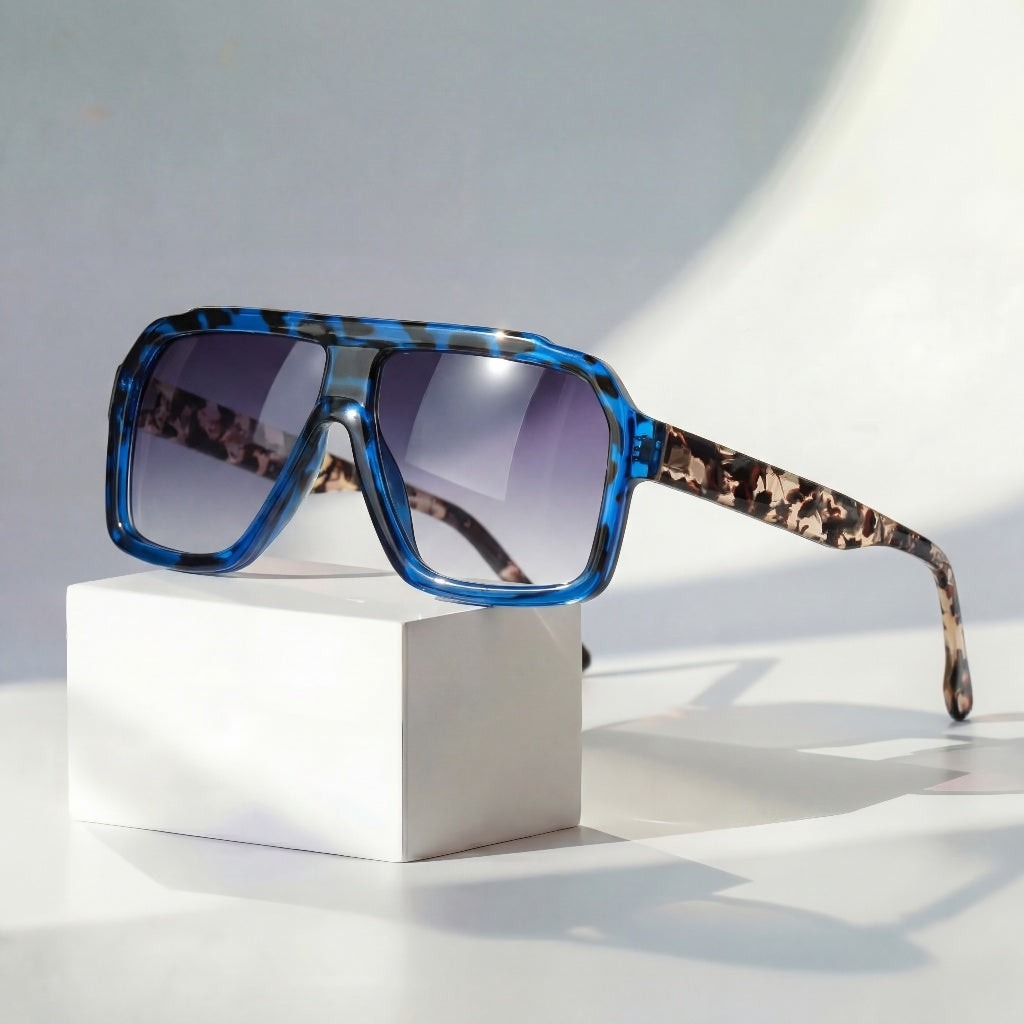 Jack oversized square sunglasses - Blue