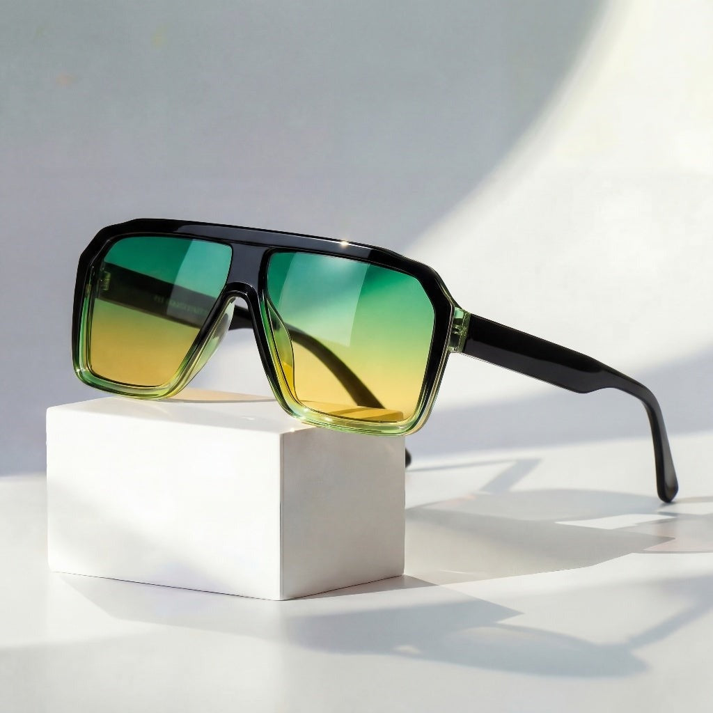 Jack oversized square sunglasses - Green