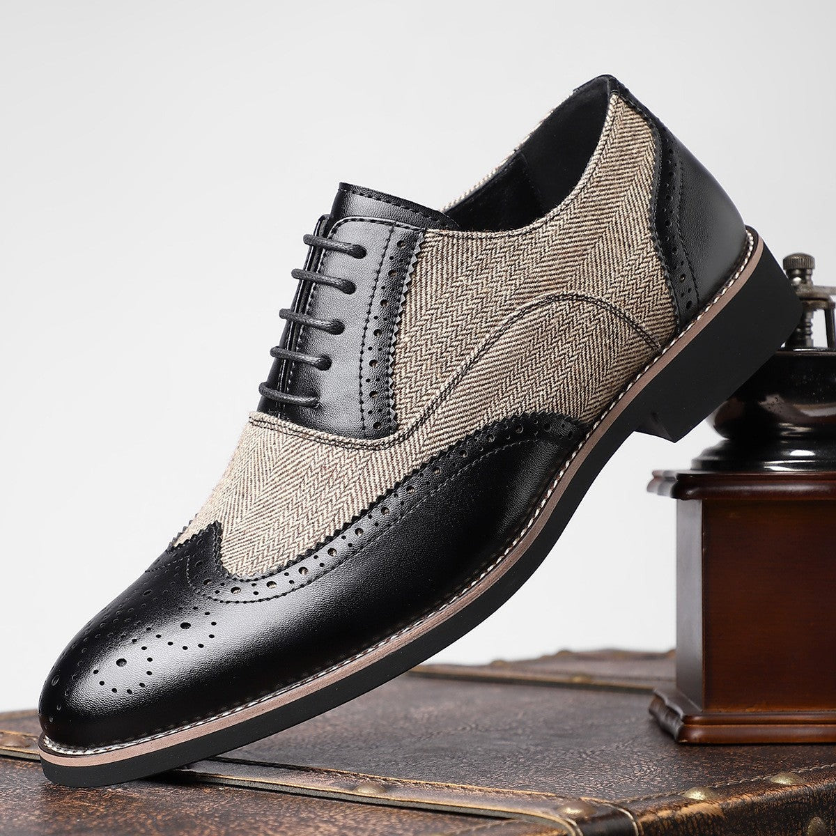 Jackson brogue oxford dress shoes - Black