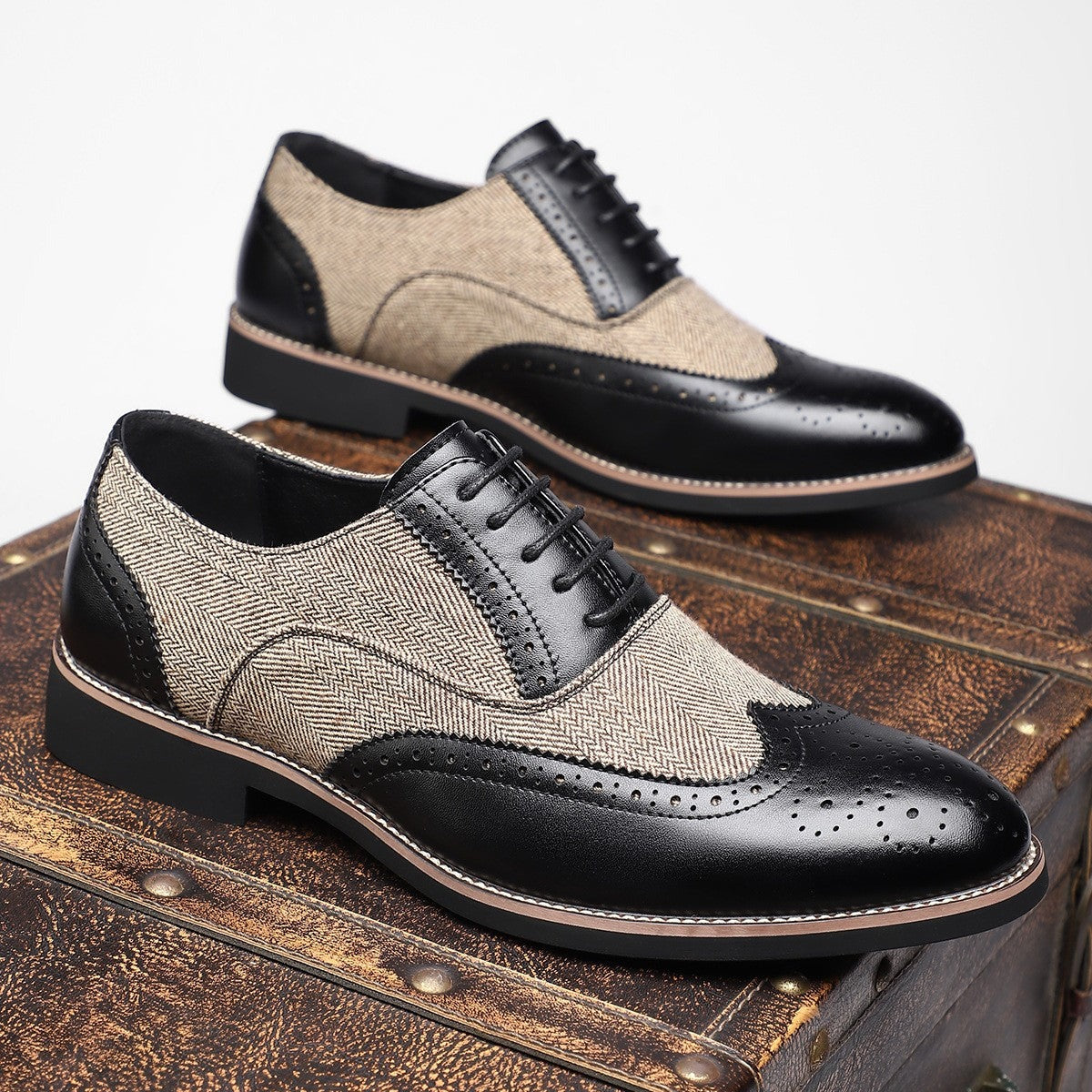 Jackson brogue oxford dress shoes - Black