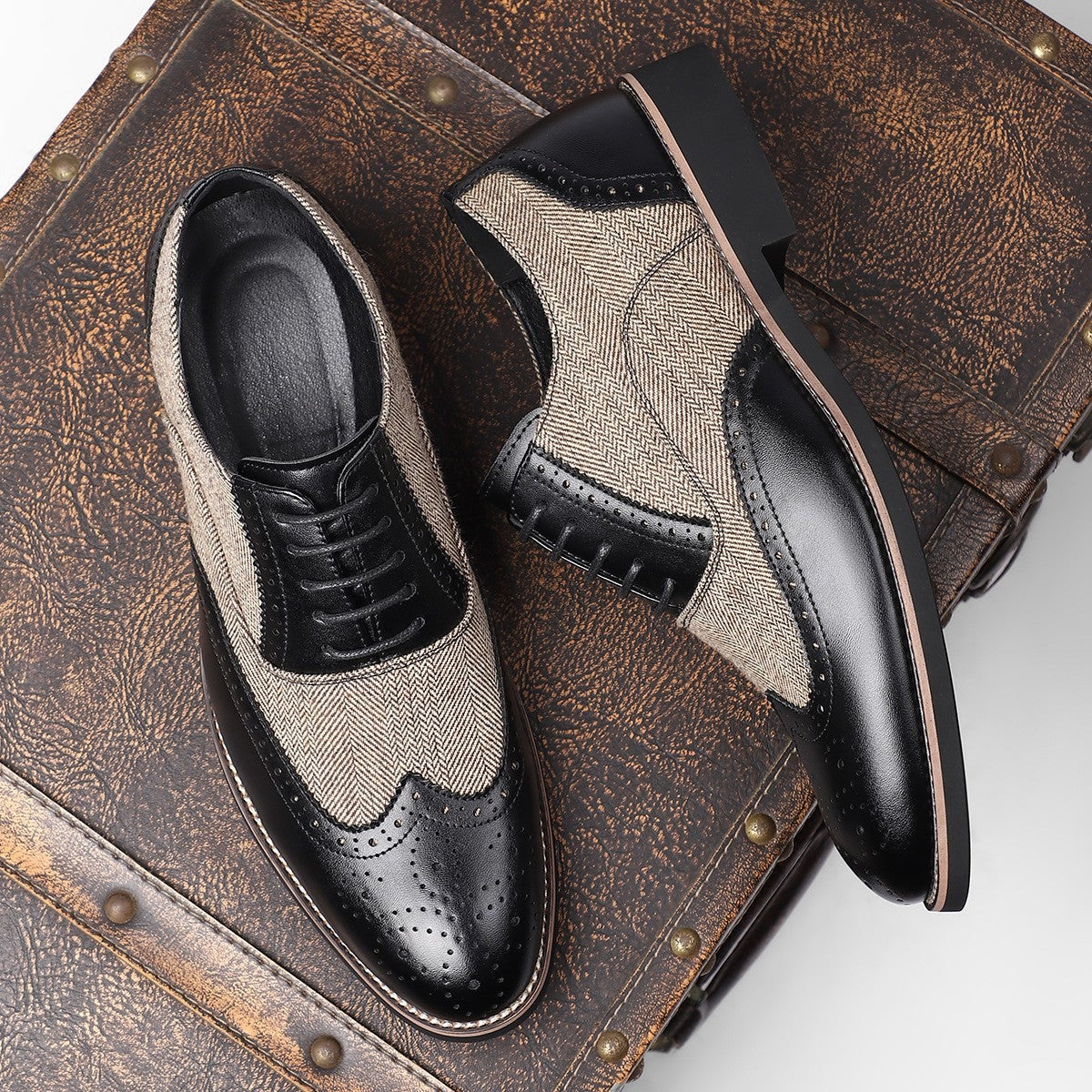 Jackson brogue oxford dress shoes - Black