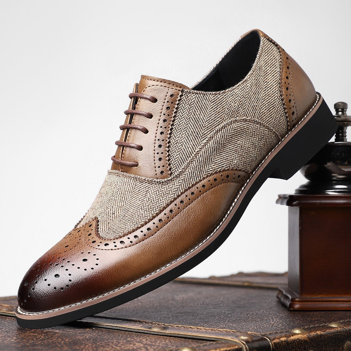 Jackson brogue oxford dress shoes - Brown