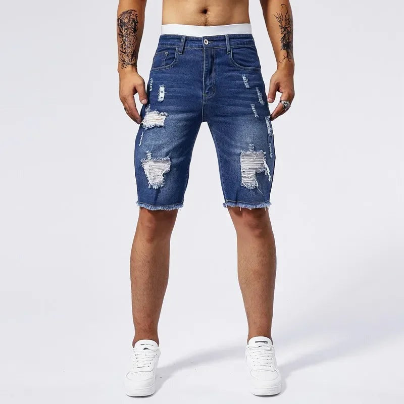 James denim shorts - Blue