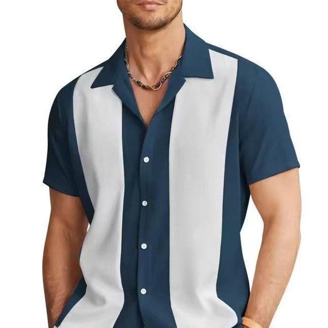 James camp shirt - Blue front view