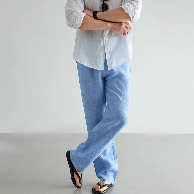 James linen pants - detail