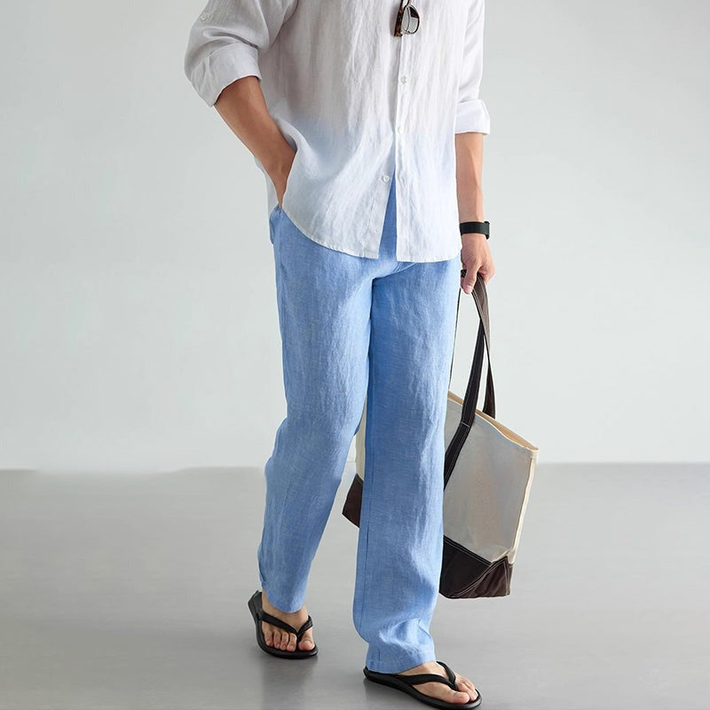 James linen pants - detail