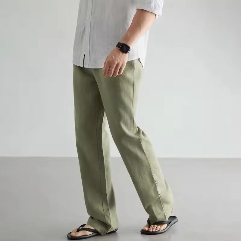James linen pants - Green