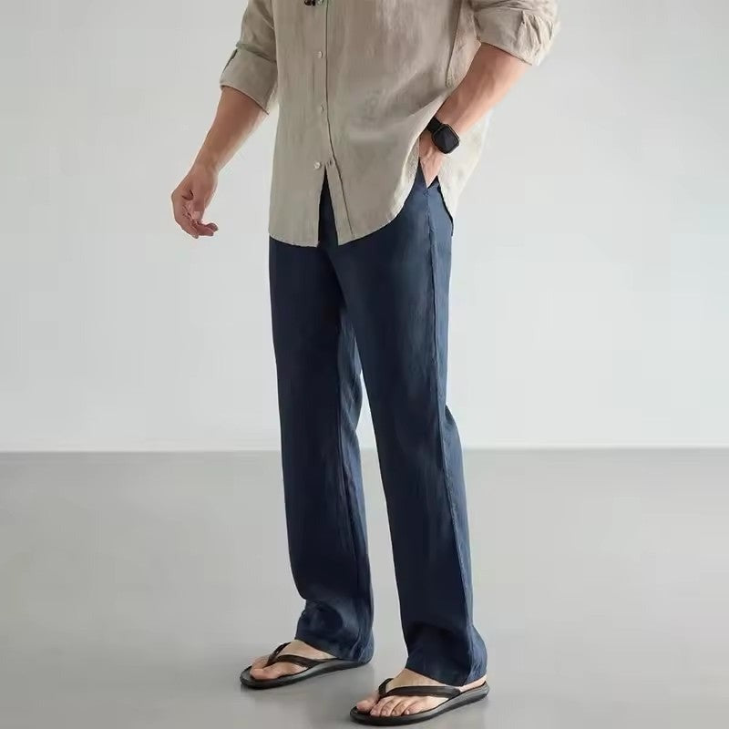 James linen pants - Navy