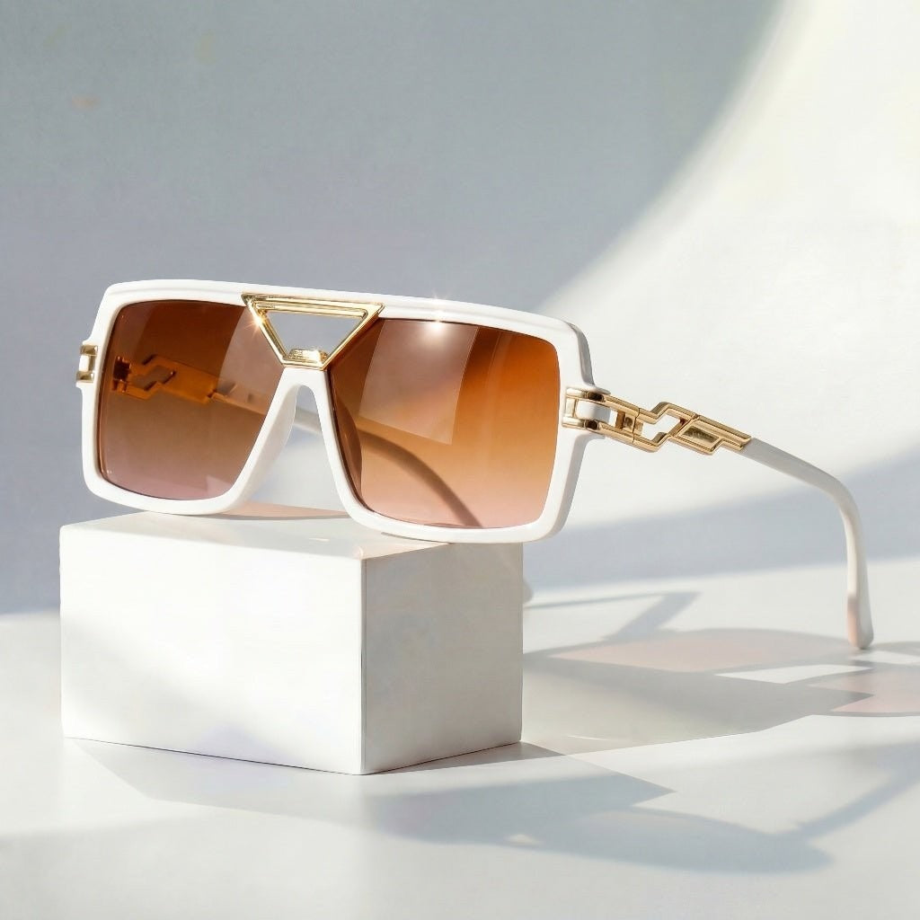 James square sunglasses - White