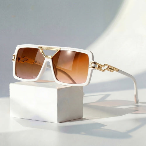 James square sunglasses - White