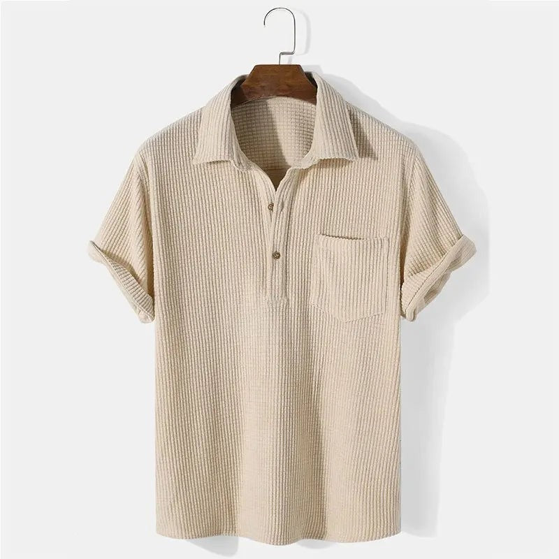 James waffle polo - Beige