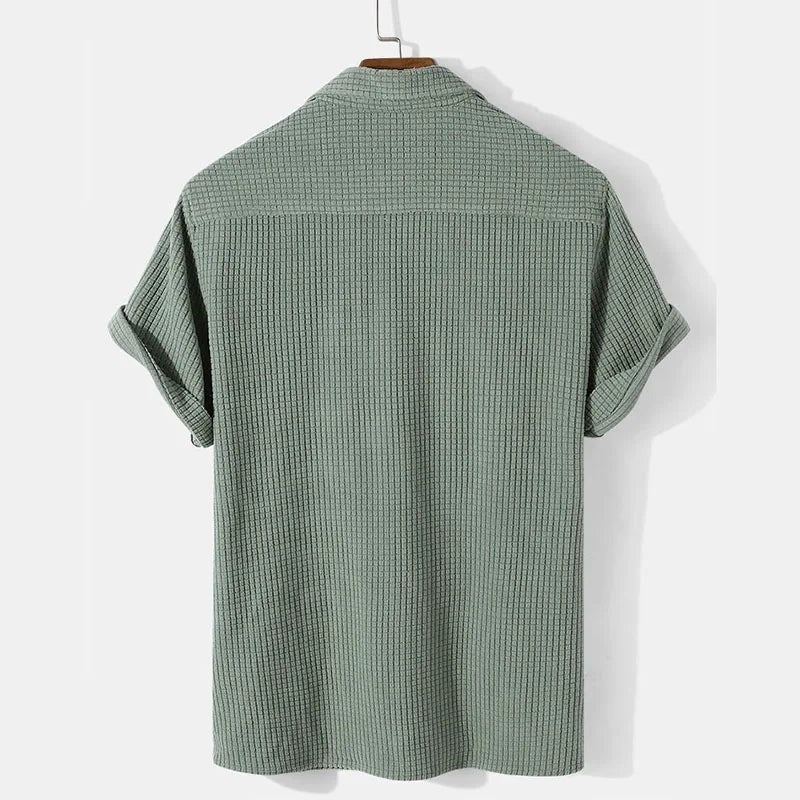 James waffle polo - detail