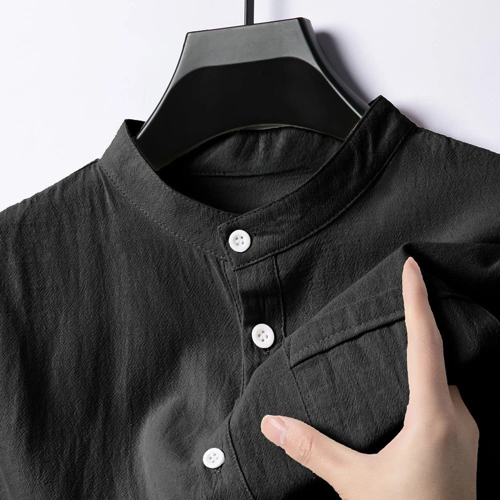 Jonah linen shirt - Black