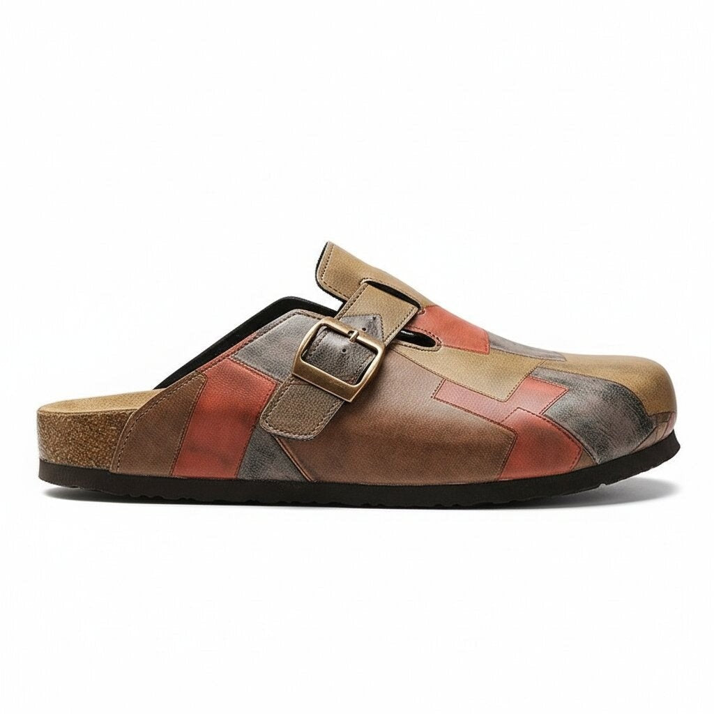 Jonah leather clogs - Brown side view