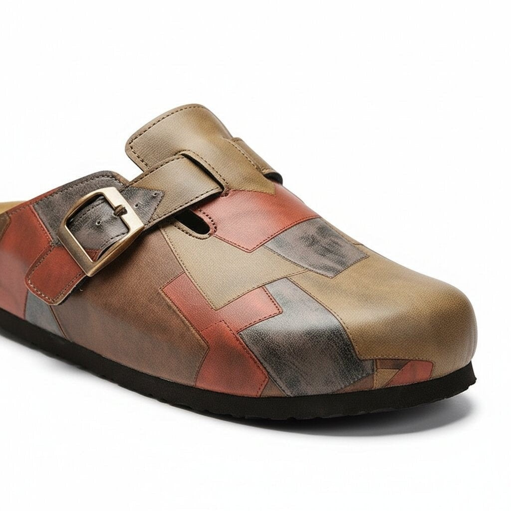 Jonah leather clogs - Brown detail
