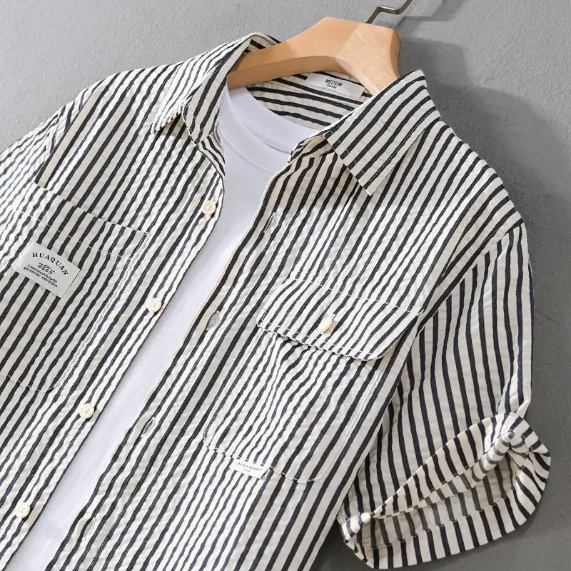 Jonah striped cotton shirt - detail