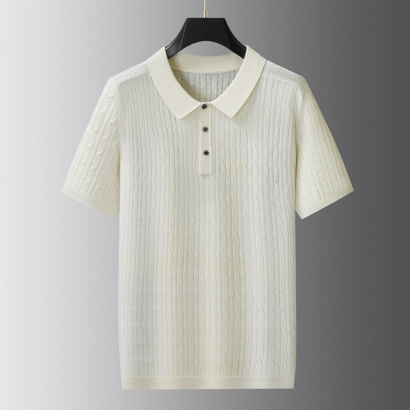 Jonah knit polo - Beige