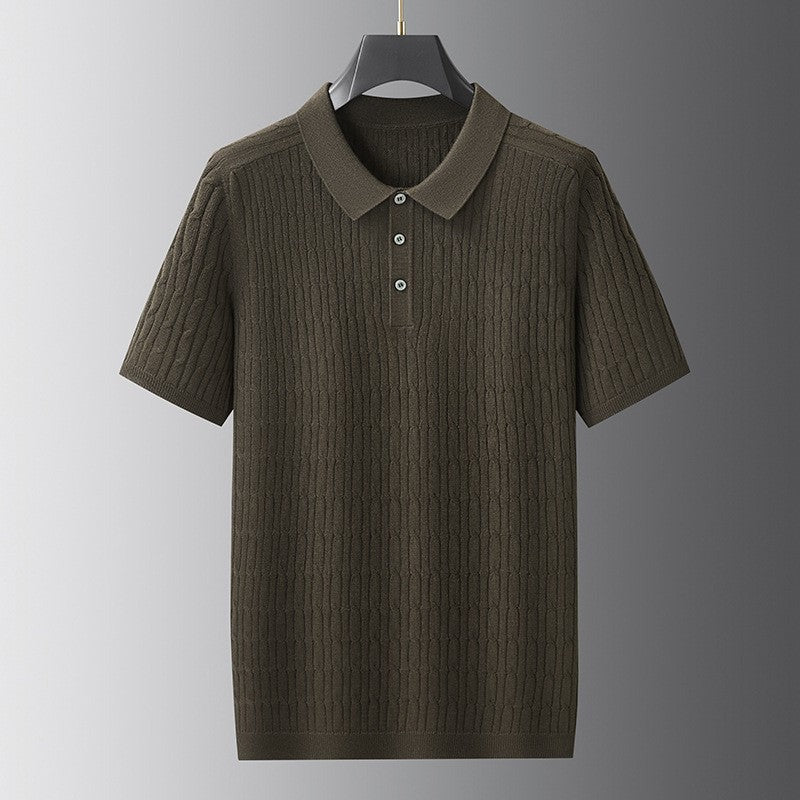 Jonah knit polo - Brown