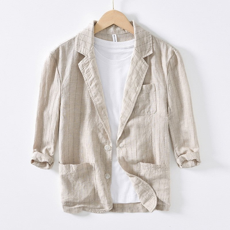 Julian striped blazer - Beige