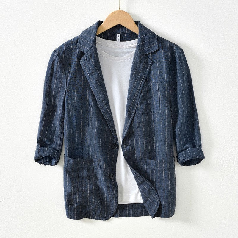 Julian striped blazer - Blue