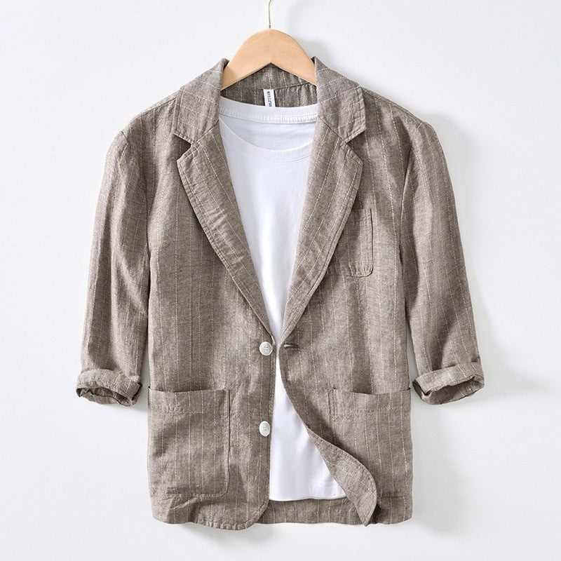 Julian striped blazer - Brown