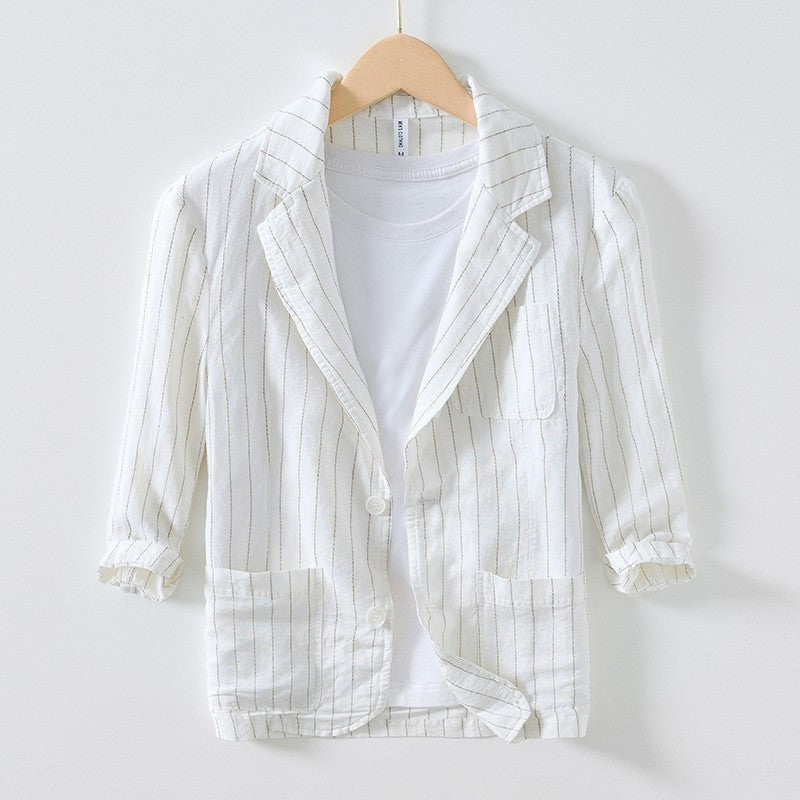 Julian striped blazer - White