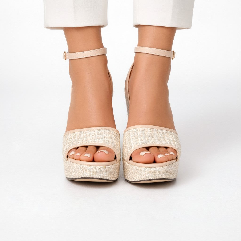 Juliet platform heels - Apricot