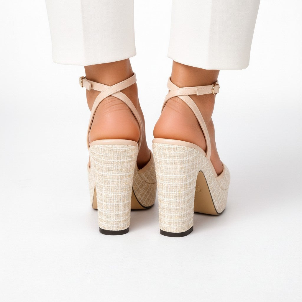 Juliet platform heels - Apricot
