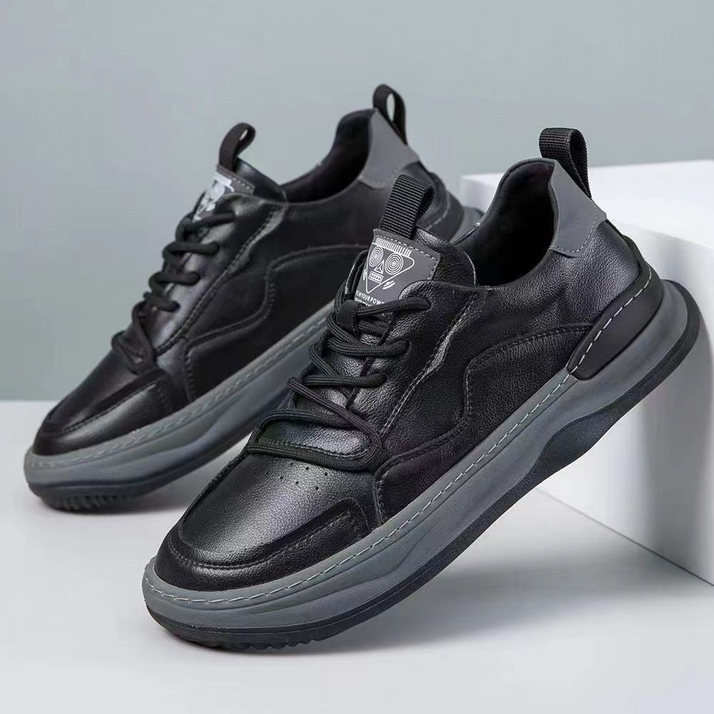 Kai leather casual sneakers - Black