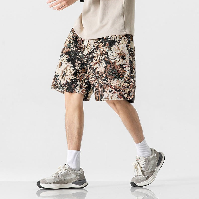 Kai floral drawstring shorts - Black