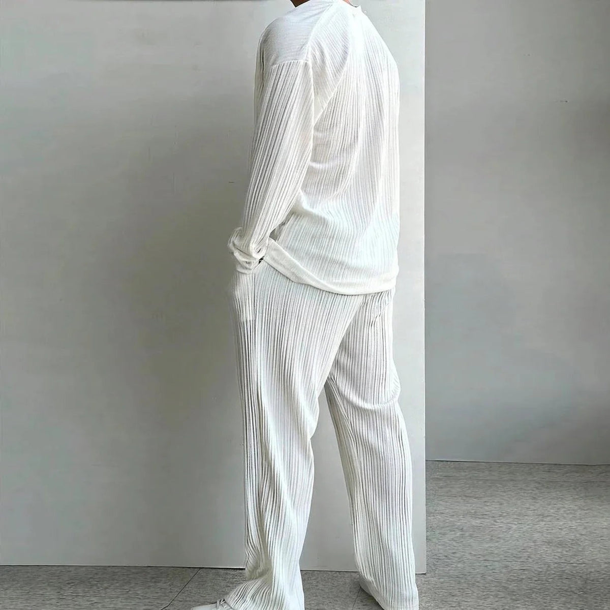 Knox linen set - White side view