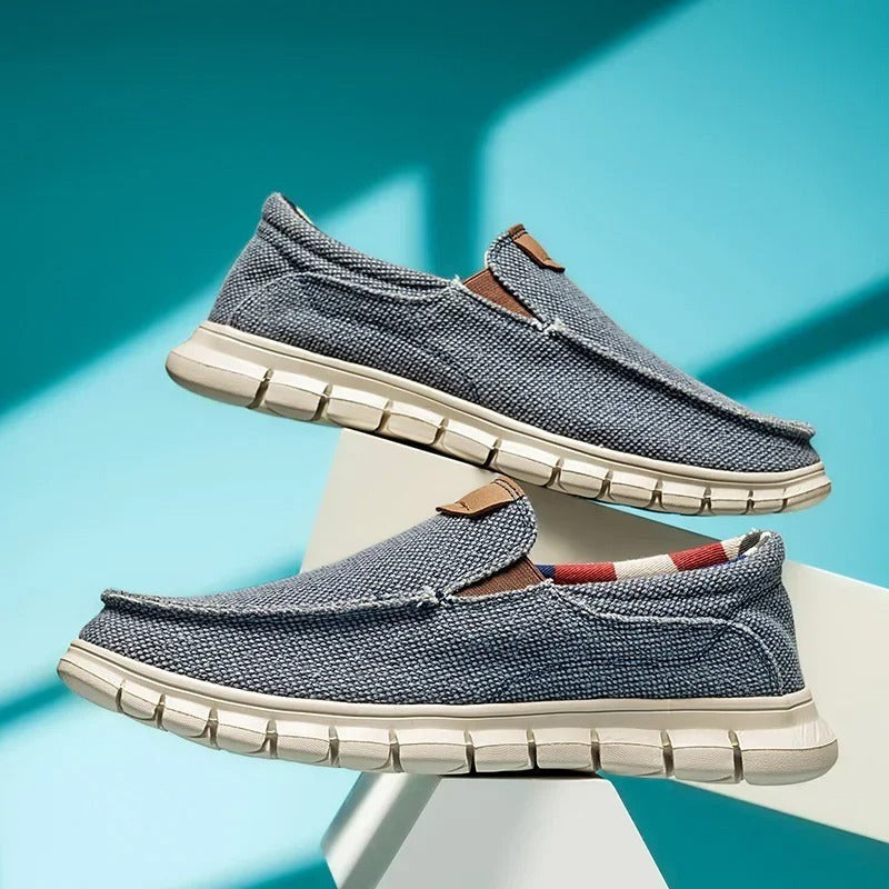 James canvas slip on shoes - Blue
