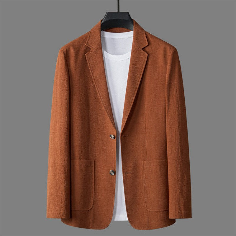 Lennox linen blazer - Brown