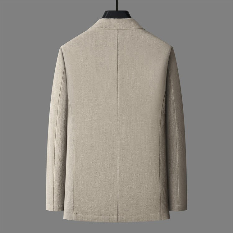 Lennox linen blazer - Cream back view